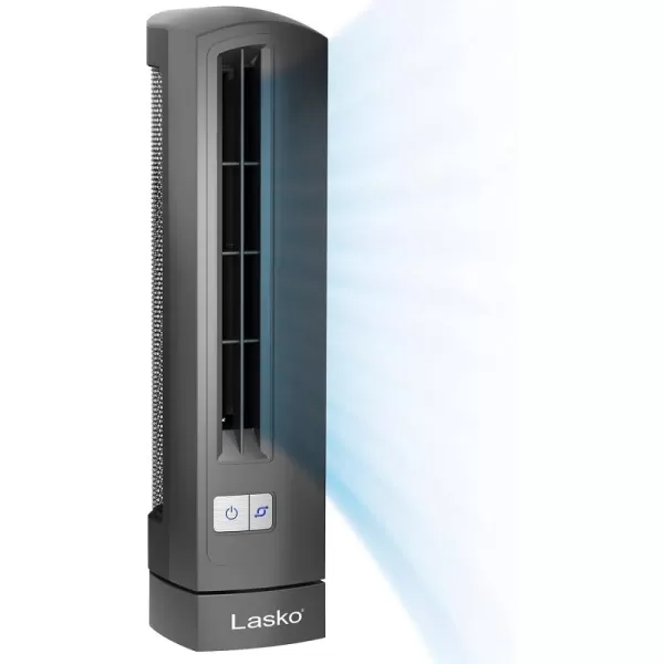 Lasko Air Stik Ulta-Slim Oscillating Desktop Fan, 2 Speeds, for Bedroom, Living Room, Office, 14", Gray, 4000