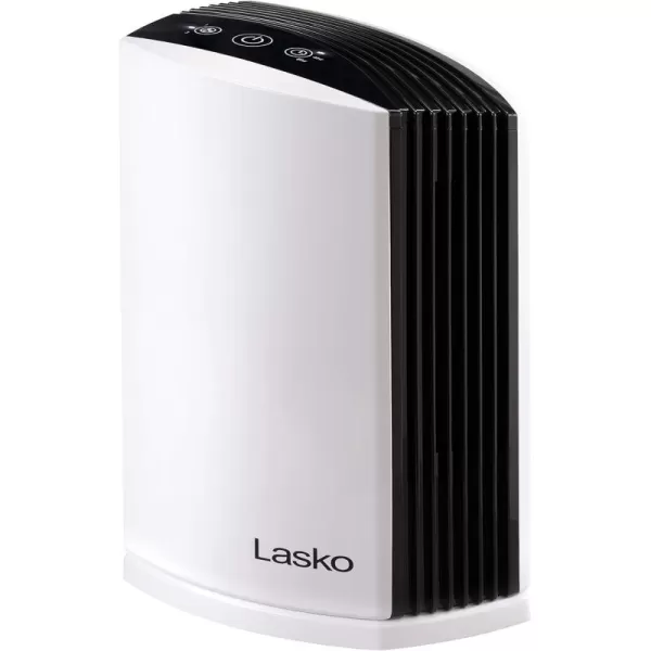 Lasko LP200 HEPA Desktop Air Purifier with Timer for a Cleaner,Fresher Home Environment –2-Stage Filtration Removes Smoke, Odors, Pet Dander, Virus Sized Particles,Pollen, 14.75" x 7.3” x 10.3”, White