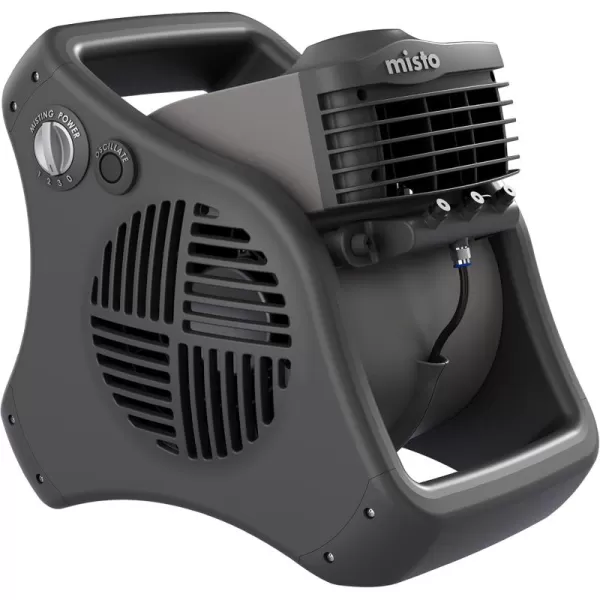 Lasko Misto Outdoor Misting Blower Fan, Ideal for Sports, Camping, Decks &amp; Patios, 3 Speeds, 15", Black, 7050
