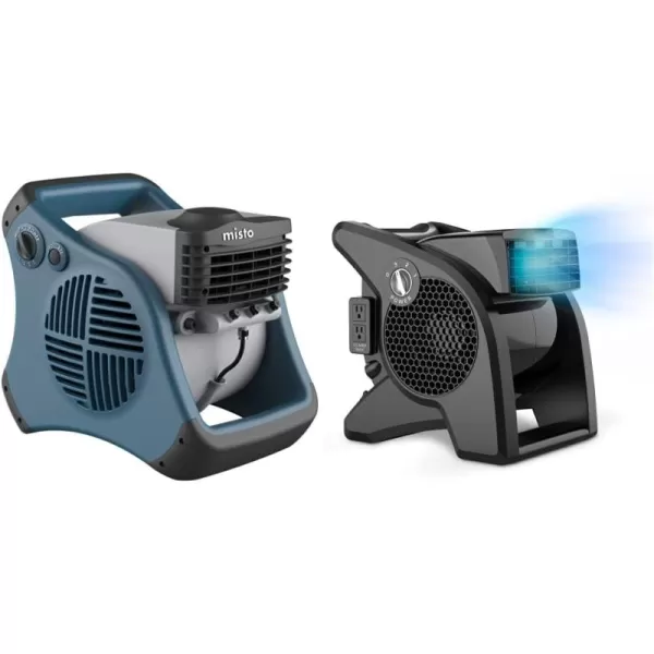 Lasko Misto Outdoor Misting Blower Fan, Ideal for Sports, Camping, Decks &amp; Patios, 3 Speeds, 15", Blue, 7054