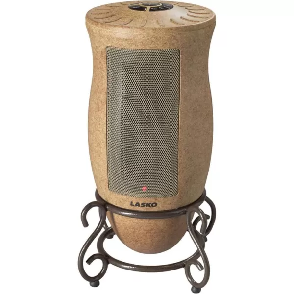 Lasko Oscillating Designer Series Ceramic Space Heater for Home with Adjustable Thermostat, Timer and 2-Speeds, 16 Inches, 1500W, Beige, 6405