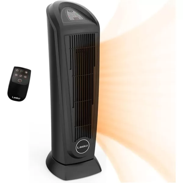 Lasko Oscillating Digital Ceramic Tower Heater for Home with Adjustable Thermostat, Timer and Remote Control, 23 Inches, 1500W, Silver, 755320, 8.5″L x 7.25″W x 23″H, Silver