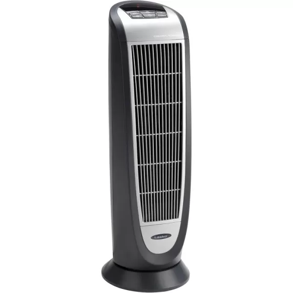 Lasko Portable Electric 1500 Watt Room Oscillating Ceramic Tower Space Heater with Remote, Adjustable Thermostat, Digital Controls, and Timer, Black