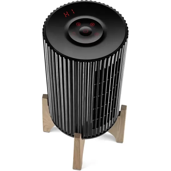 imageLasko Artisan Series Oscillating Ceramic Space Heater for Home Living Room Bedroom Thermostat Timer 2 Heat Settings Remote Control Electric Heaters for Indoor Use 155 Black 1500W CX16550
