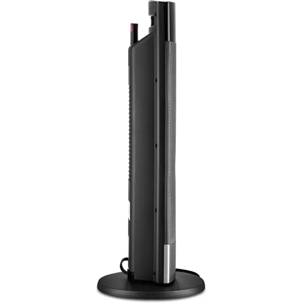 imageLasko Ellipse Ceramic Tower Heater for Home with TipOver Switch Digital Display Thermostat Wide Oscillation Remote Timer For Bedroom Office Living Room Den 24 Inches 1500W Black CT24950