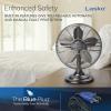 imageLasko Oscillating Table Top Fan Portable 3 Quiet Speeds for Bedroom Kitchen and Office 17quot Bronze R12210Electric Fan