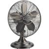 imageLasko Oscillating Table Top Fan Portable 3 Quiet Speeds for Bedroom Kitchen and Office 17quot Bronze R12210Electric Fan