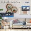 imageLasko Whirlwind Orbital Motion Air Circulator Table Fan 3 Speeds Timer Dark Mode Remote Control for Small and Medium Sized Rooms White A12557