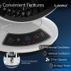 imageLasko Whirlwind Orbital Motion Air Circulator Table Fan 3 Speeds Timer Dark Mode Remote Control for Small and Medium Sized Rooms White A12557
