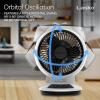 imageLasko Whirlwind Orbital Motion Air Circulator Table Fan 3 Speeds Timer Dark Mode Remote Control for Small and Medium Sized Rooms White A12557