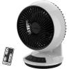 imageLasko Whirlwind Orbital Motion Air Circulator Table Fan 3 Speeds Timer Dark Mode Remote Control for Small and Medium Sized Rooms White A12557