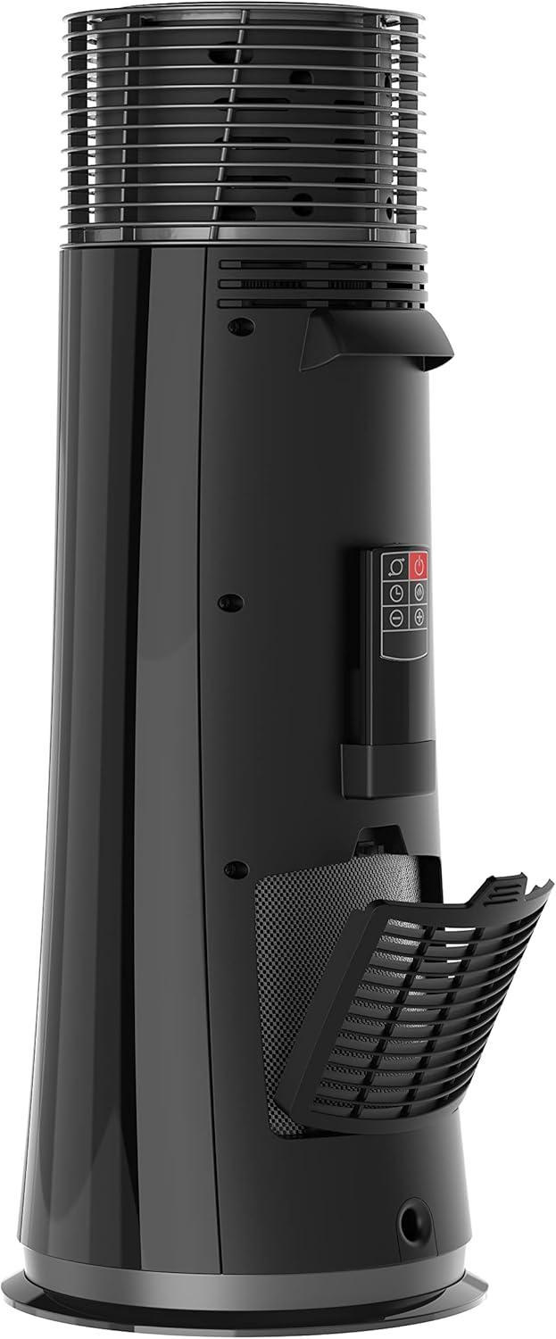 imageLasko 360Degree Oscillating Ceramic Tower Heater for Home with TipOver Safety Adjustable Thermostat Timer Remote and 3 Speeds 24 Inches Black 1500W CT24362