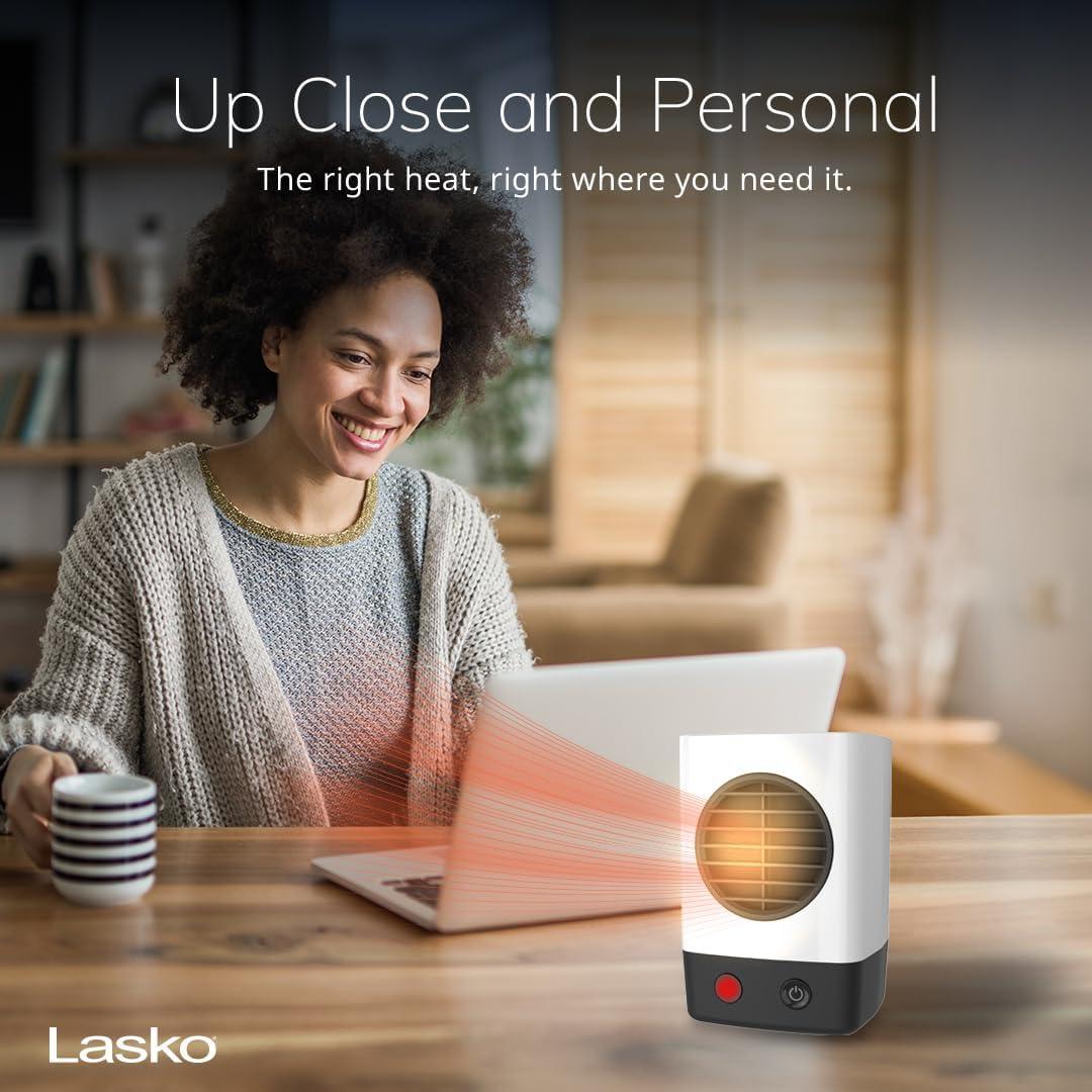 imageLasko MyHeat Mini Personal Ceramic Space Heater for Home Energy Efficient Overheat Protection for Bedrooms Offices 62 Inches 400W White 201