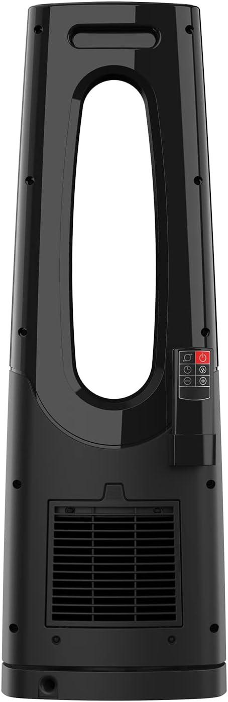 imageLasko Oscillating Bladeless Ceramic Tower Space Heater for Home with Enhanced Safety Adjustable Thermostat Timer and Remote Control 3805 x 919 x 70 Black 1500W CW210