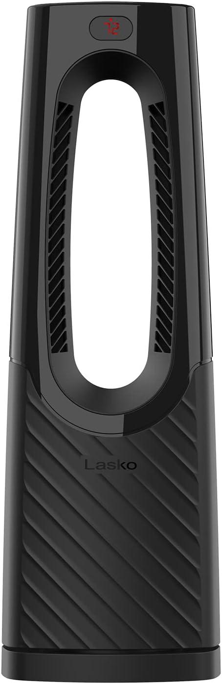 imageLasko Oscillating Bladeless Ceramic Tower Space Heater for Home with Enhanced Safety Adjustable Thermostat Timer and Remote Control 3805 x 919 x 70 Black 1500W CW210