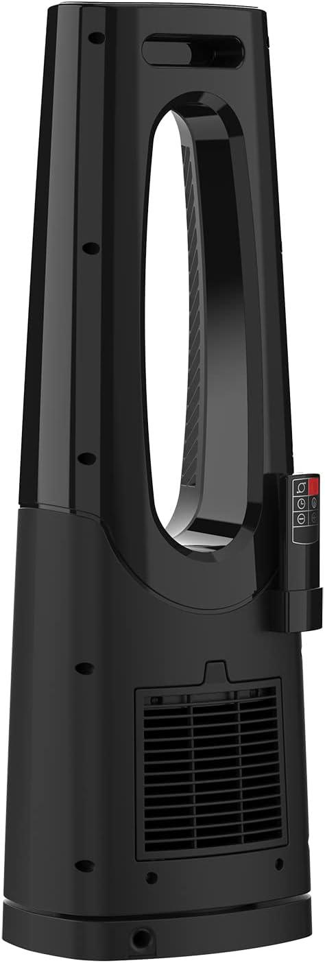 imageLasko Oscillating Bladeless Ceramic Tower Space Heater for Home with Enhanced Safety Adjustable Thermostat Timer and Remote Control 3805 x 919 x 70 Black 1500W CW210