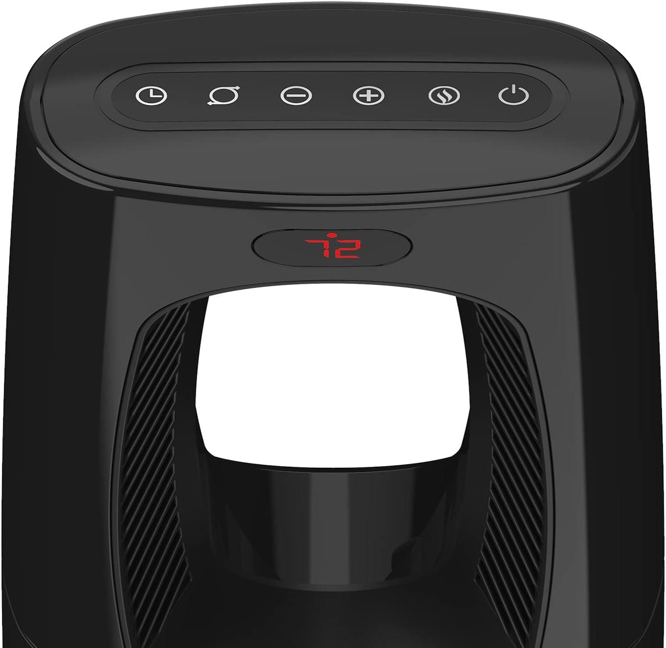 imageLasko Oscillating Bladeless Ceramic Tower Space Heater for Home with Enhanced Safety Adjustable Thermostat Timer and Remote Control 3805 x 919 x 70 Black 1500W CW210