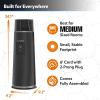 imageLasko 360Degree Oscillating Ceramic Tower Heater for Home with TipOver Safety Adjustable Thermostat Timer Remote and 3 Speeds 24 Inches Black 1500W CT24362