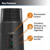 imageLasko 360Degree Oscillating Ceramic Tower Heater for Home with TipOver Safety Adjustable Thermostat Timer Remote and 3 Speeds 24 Inches Black 1500W CT24362