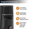imageLasko 360Degree Oscillating Ceramic Tower Heater for Home with TipOver Safety Adjustable Thermostat Timer Remote and 3 Speeds 24 Inches Black 1500W CT24362