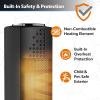 imageLasko Oscillating Ceramic Slim Tower Desktop Space Heater for Home with Thermostat and 2 Speeds 14 Inches Black 1500W CT14101