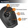 imageLasko Oscillating Ceramic Slim Tower Desktop Space Heater for Home with Thermostat and 2 Speeds 14 Inches Black 1500W CT14101