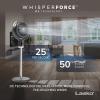 imageLasko Whirlwind Orbital Motion Pedestal Fan with WhisperForce DC Technology 25fts Airflow 25dBA Night Light 24Hr Timer Adjustable Height Remote Control 21quot 39quot Gray APDC215