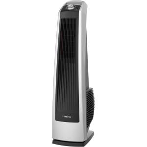 imageLasko High Velocity Oscillating Tower Fan 3 Powerful Speeds Adjustable Directional Louvers For Bedroom Basement Garage Use Black 35quot U35105