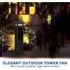 imageLasko 4890 Elegant Living Fan with Remote ControlFeatures Accent Lighting and Widespread OscillationPerfect for Outdoor Patios Decks or Balconies Brown