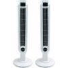 imageLasko 36quot 3 Speed Programmable Oscillation Tower Fan wRemote White 2 Pack