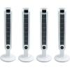 imageLasko 36quot 3 Speed Programmable Oscillation Tower Fan wRemote White 4 Pack