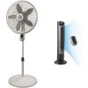 imageLasko Cyclone Pedestal Fan 18quot and Lasko Oscillating Tower Fan 42quotPedestal Fan  Tower Fan