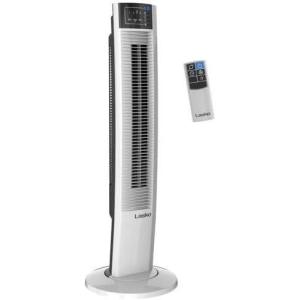 imageLasko 36quot Oscillating Wind Tower Fan with Remote Control T36610 White