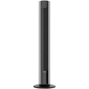 imageLasko 48 Inch Slim Home Office Quiet 3 Speed Oscillating Tower Fan with Nighttime Setting Remote Control 7 Hour Timer and Auto Shut Off BlackSilver