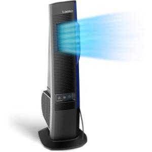 imageLasko Misto Outdoor Misting Tower Fan 4Speeds Internal Oscillation for Decks Patios and Porches Black YF300 Large