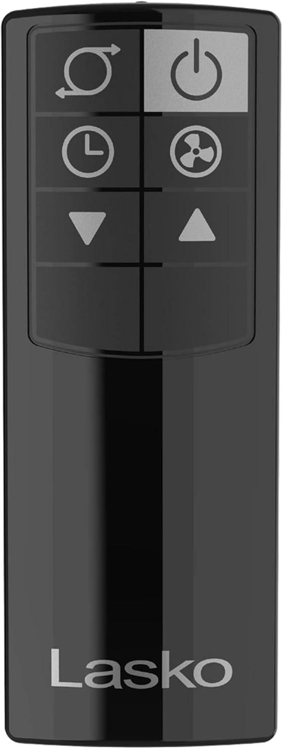 imageLasko EcoQuiet Oscillating Pedestal Fan with Whisper Quiet DC Motor 12 Speeds 8 Hour Timer Adjustable Height Remote Control White S18705 LargeBlack