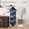 imageLasko Elegance and Performance Pedestal Stand Fan 3Speeds 90 Degree Oscillation Adjustable Height Timer Remote for Indoor Bedroom Living Room Home Office Dorm Use 18 Inch White 1850White