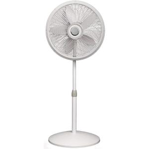 imageLasko 1820 18 Elegance ampamp Performance Adjustable Pedestal Fan White  Features Oscillating Movement Tiltback Fan Head Renewed