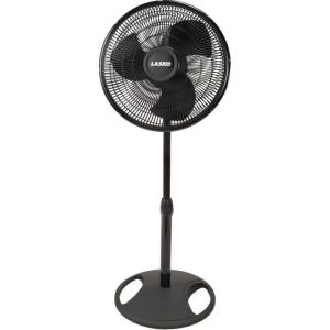 imageLasko Elegance and Performance Pedestal Stand Fan 3Speeds 90 Degree Oscillation Adjustable Height Timer Remote for Indoor Bedroom Living Room Home Office Dorm Use 18 Inch White 1850Black