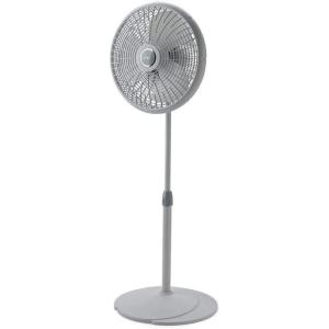 imageLasko Elegance and Performance Pedestal Stand Fan 3Speeds 90 Degree Oscillation Adjustable Height Timer Remote for Indoor Bedroom Living Room Home Office Dorm Use 18 Inch White 1850Gray