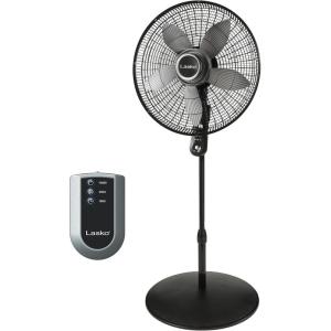 imageLasko Oscillating Pedestal Fan Adjustable Height Timer Remote Control 4 Speeds Floor Fans for Home Bedroom Living Room and Home Office 20quot Black S20620