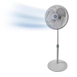 image:imageLasko Oscillating Pedestal Stand Fan 3Speeds Adjustable Height Tilt Back Fan Head for Indoor Bedroom Living Room Home Office Dorm Use 16 Inch Gray 2526