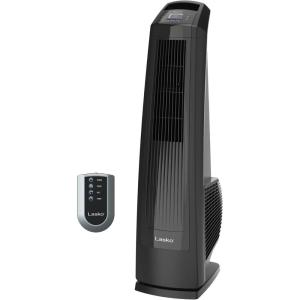 image:imageLasko High Velocity Oscillating Tower Fan 3 Powerful Speeds Timer Adjustable Directional Louvers Remote Control For Bedroom Basement Garage Use Black 35 U35122