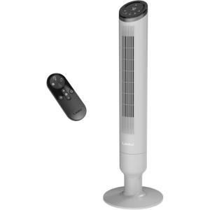 image:imageLasko 42 Apex Oscillating Tower Fan with 6 HighPerformance Speeds 4 Wind Modes 12Hr Timer 40ft Air Distance Airflow speed of 29 fts Quiet breeze as low as 29dBA Remote Control Gray