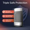 image:imageLasko Ellipse Ceramic Tabletop Space Heater for Home with Tip Switch Child Lock Thermostat Wide Oscillation Timer Remote For Bedroom Office Living Room 12 Inches 1500W Silver CD12951