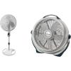 image:imageLasko 16Inch 3Speed Oscillating Pedestal Fan with Remote Control amp 20Inch 3Speed Pivoting Wind Machine Air Circulator Floor Fan Bundle White