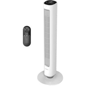 image:imageLasko 40 Pinnacle Tower Fan 12Speeds 24H Timer 50ft Air Distance 32 fts Airflow WhisperForce DC Motor AirSense Night Light Remote White DST105