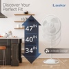 image:imageLasko 2520 16 Inch 3Speed Quiet Adjustable Tilting WideArea Oscillating Standing Pedestal Fan for Bedroom Kitchen Home and Office White
