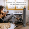 image:imageLasko Oscillating Ceramic Space Heater for Home with Overheat Protection Thermostat and 3 Speeds amp Oscillating All Season Tower Fan and Space Heater in One for Home with Adjustable Thermostat
