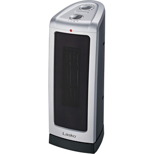 image:imageLasko Oscillating Ceramic Tower Space Heater for Home with Adjustable Thermostat 2Speeds 16 Inches Silver 1500W 5309Silver
